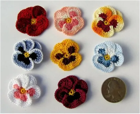 Crochet Pansy Flower – Free Pattern