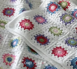 Sunburst Granny Square Blanket – Free Pattern